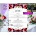 Floral burgundy Wedding Menu card, Purple wedding menu card,(032w)